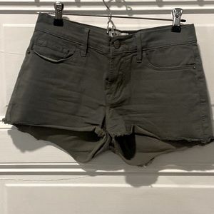 Frame olive green shorts.